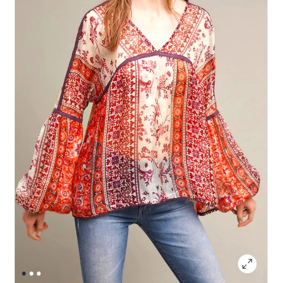 Anthropologie  Maeve Silk Top - Picture 1 of 9